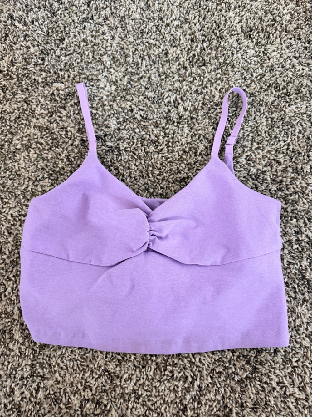 Beyond Yoga Lavender Twist-Front Cami